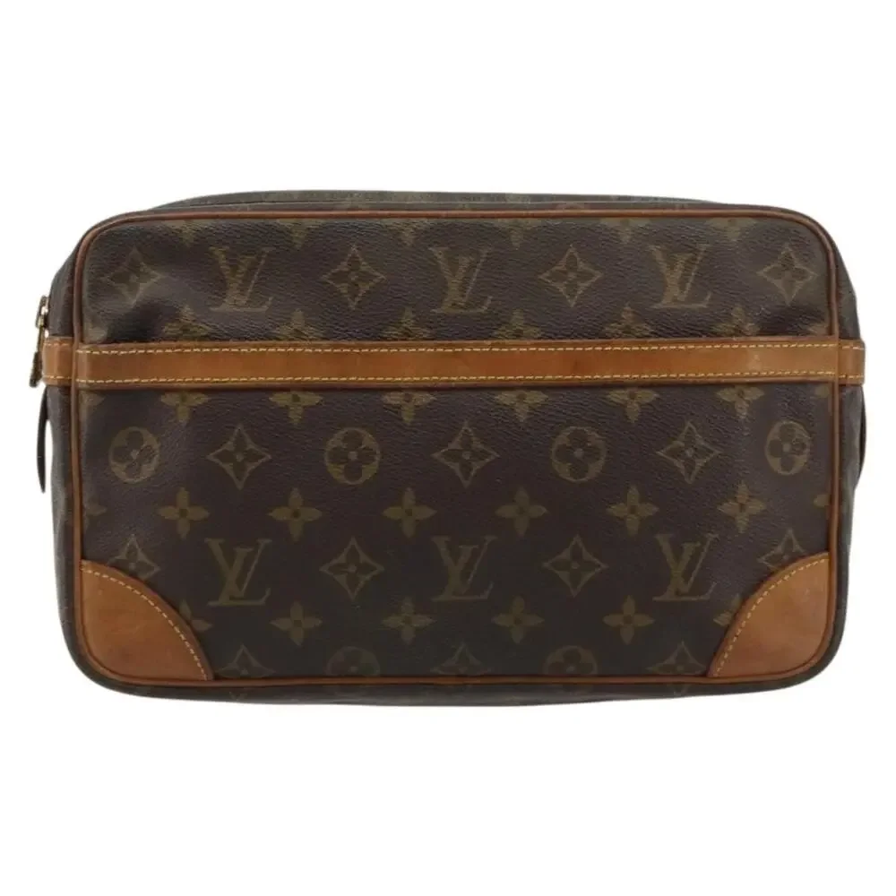 Louis Vuitton Monogram Compiegne 28 Clutch Bag Brown